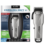 Wholesale-Andis 73000 Silver Cordless Envy Li (Lithium-Ion) Adjustable Barber Clipper-Beauty and Grooming-Electro Vision Inc
