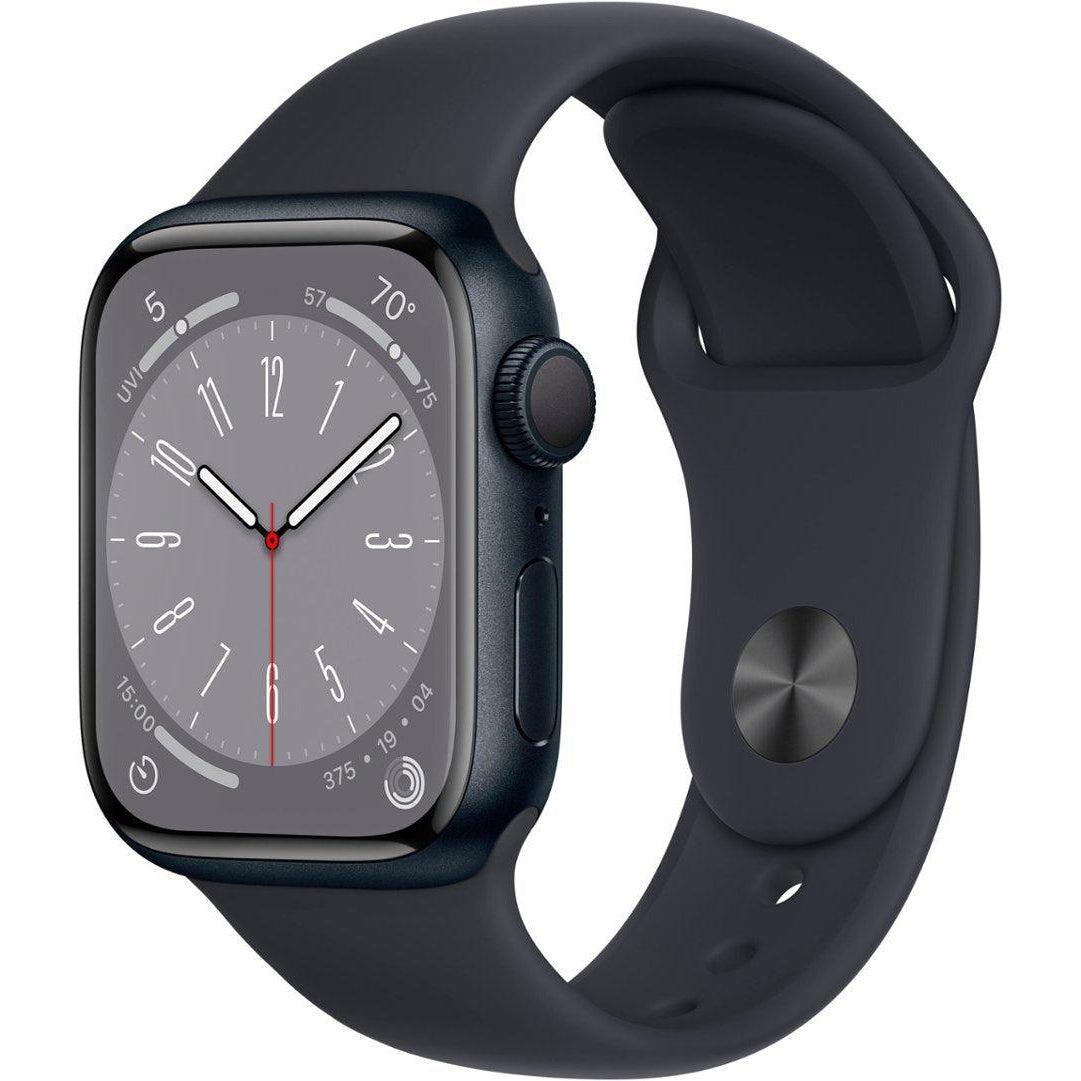 Wholesale-Apple Watch MNU73LL/A Series 8 (GPS) 41mm Aluminum Case with Midnight Sport Band - S/M - Midnight-Smart watch-Electro Vision Inc