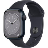 Wholesale-Apple Watch MNU83LL/A Series 8 (GPS) 41mm Aluminum Case with Midnight Sport Band - M/L - Midnight-Smart watch-Electro Vision Inc