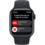 Wholesale-Apple Watch MNU83LL/A Series 8 (GPS) 41mm Aluminum Case with Midnight Sport Band - M/L - Midnight-Smart watch-Electro Vision Inc