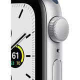 Wholesale-Apple Watch SE MKNY3LL/A (1st Gen) GPS, 40mm Silver Aluminum Case with Abyss Blue Sport Band-Smart watch-Electro Vision Inc