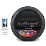 Wholesale-Audibox ABX285R Dual 8" PA Speaker w/ Lights and Microphone-Speakers-Electro Vision Inc