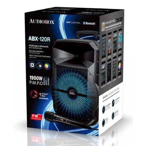 Wholesale-AudioBox ABX120R 12" Speaker USB/FM/BT w Remote Control-Electro Vision Inc