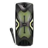 Wholesale-Audiobox ABX284r Dual 8 inch PA Speaker with Lights and Microphone-Speakers-Electro Vision Inc