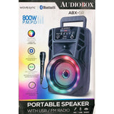 Wholesale-Audiobox ABX5R Portable Bluetooth 4" Speaker - USB, SD, FM + MIC-Speaker-Electro Vision Inc