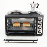 Wholesale-Avanti MKB40C1B Toaster Oven w Roisserie w/ 2 Top Burners - 1.4 cf-Toasters-Electro Vision Inc