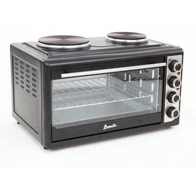 Wholesale-Avanti MKB40C1B Toaster Oven w Roisserie w/ 2 Top Burners - 1.4 cf-Toasters-Electro Vision Inc