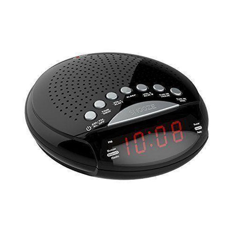 Wholesale-Axess CKRD3801 Dual Alarm clock with AM/FM Digital Radio, 0.6” Red LED display,-Boombox Radio Alarm-Electro Vision Inc