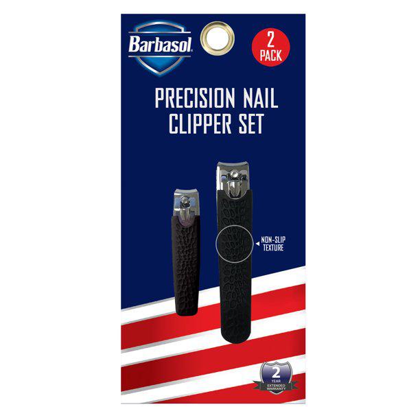 Wholesale-Barbasol CBG11004TRP Precision Non Slip Stainless Steel Nail Clipper Set-Nail Clippers-Electro Vision Inc