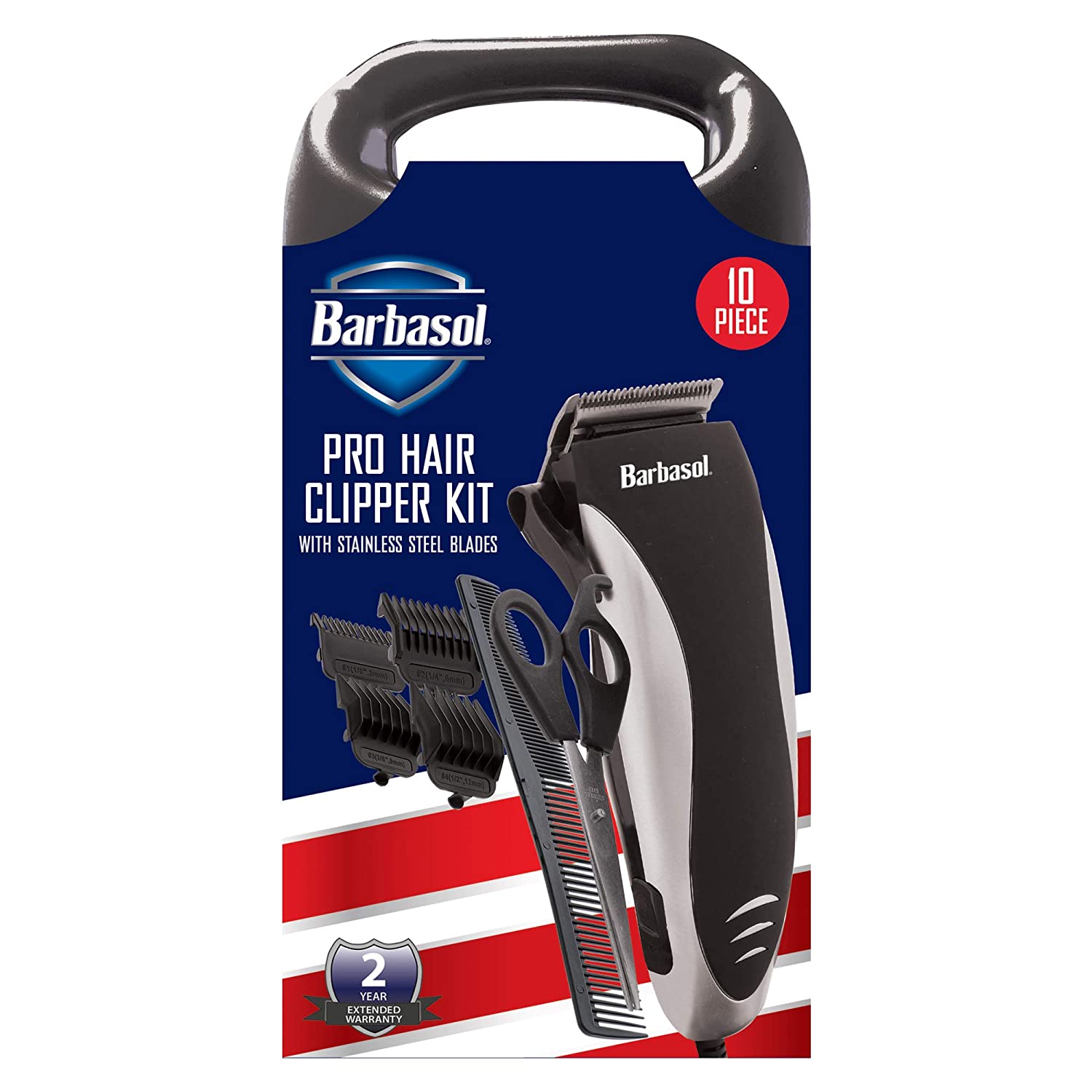 Wholesale-Barbasol CBH14002SLV Pro Hair Clipper Kit 10PC-Hair Clippers & Trimmers-Electro Vision Inc