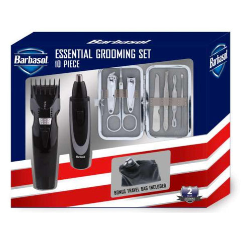Wholesale-Barbasol CBK15202KIT 10PC Essential Grooming Set-Grooming-Electro Vision Inc