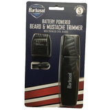 Wholesale-Barbasol CBT13010-BLK Battery Powered Beard & Mustache Trimmer with Stainless Steel Blades-Trimmer-Electro Vision Inc