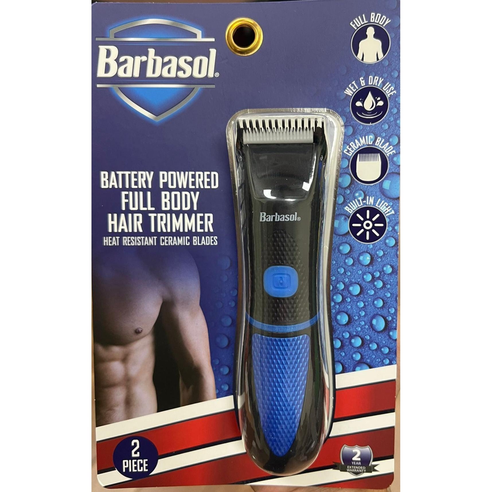 Wholesale-Barbasol CBT18003TRP Total Body Groomer Ceramic Blades Battery Powered-Electric Shaver-Electro Vision Inc