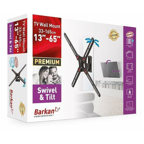Wholesale-Barkan BM320 Swivel and Tilt TV Wall Mount 13"- 65"-TV Mount-Electro Vision Inc