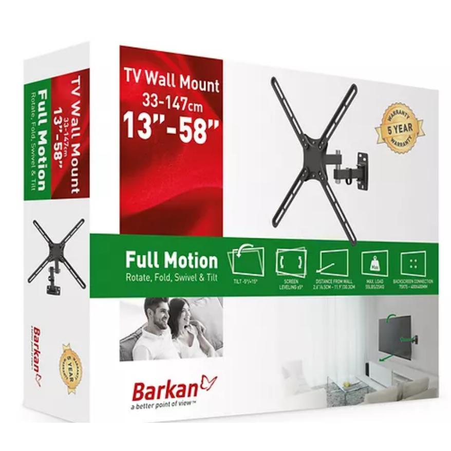 Wholesale-Barkan E3423 TV Wall Mount 13-58" Full Motion Rotate, Fold, Swivel & Tilt-TV Mount-Electro Vision Inc