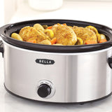 Wholesale-Bella 14009 Slow Cooker with Dipper 5 qt Stainless Steel-Slow Cooker-Electro Vision Inc