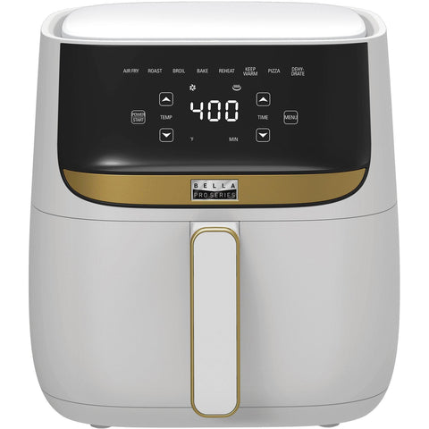 Wholesale-Bella 90152 Pro Series - 6 qt digital air fryer with matte finish - matte white with gold accents-Air Fryer-Electro Vision Inc