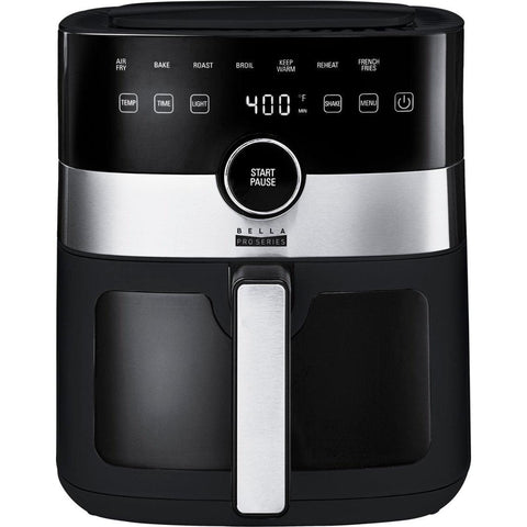 Wholesale-Bella 90163 Pro Series - 6-qt. Digital Air Fryer with Window - Black-Air Fryer-Electro Vision Inc