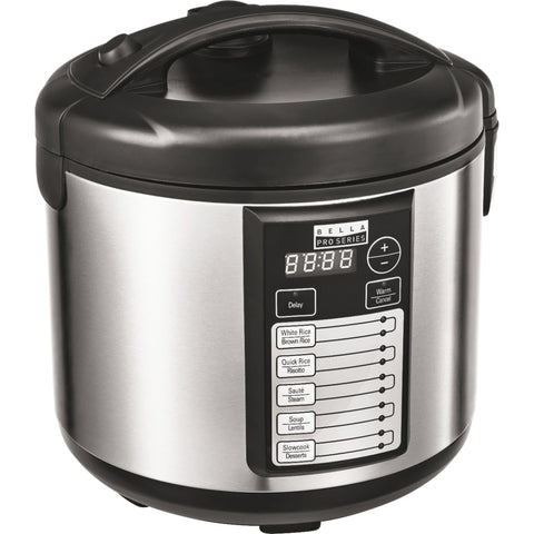 Wholesale-Bella Pro Series - Pro Series 20-Cup Rice Cooker - Stainless Steel-Rice Cookers-Electro Vision Inc