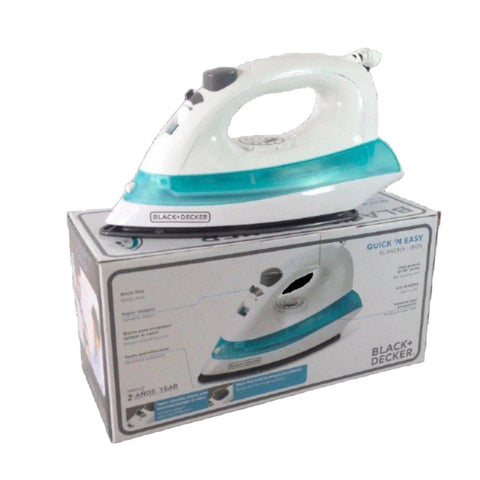 Wholesale-Black+Decker IRBD100 Quick 'n Easy Steam Iron Nonstick Soleplate 1100W-Iron-Electro Vision Inc