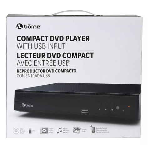 Wholesale-Borne DVD205U Compact DVD player with USB input-DVD Player-Electro Vision Inc
