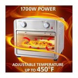Wholesale-Brentwood AF-2400SI Convection Air Fryer Toaster Oven 24 qt 1700 W Silver-Air Fryer-Electro Vision Inc