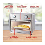 Wholesale-Brentwood AF-2400SI Convection Air Fryer Toaster Oven 24 qt 1700 W Silver-Air Fryer-Electro Vision Inc