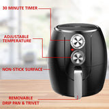 Wholesale-Brentwood AF-300 - 3.2-Quart Electric Air Fryer, Timer & Temp. Control-Electro Vision Inc