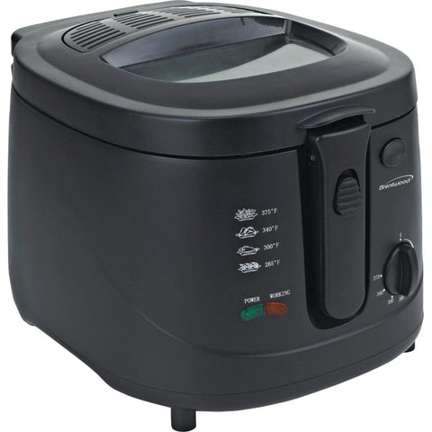 Wholesale-Brentwood DF725 Electric Deep Fryer, Black 1500W 12 Cup-Fryer-Electro Vision Inc
