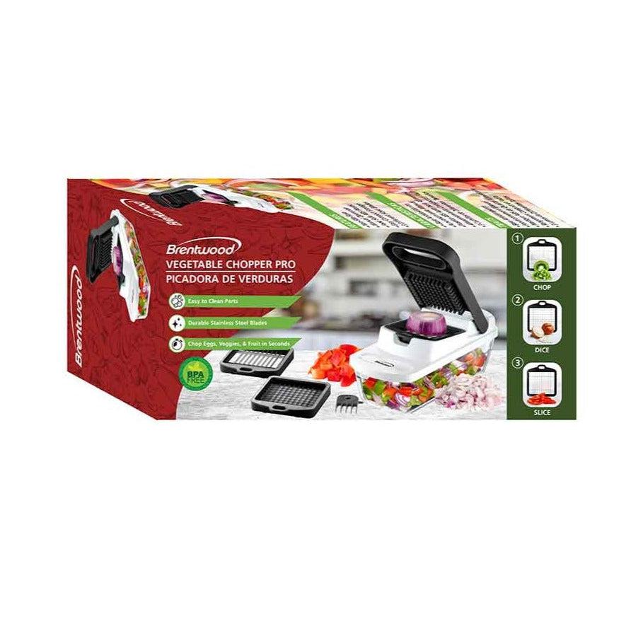 Wholesale-Brentwood KA-5023BK Pro Food Chopper and Vegetable Dicer with 6.3-Cup Storage-Food Chopper & Processor-Electro Vision Inc