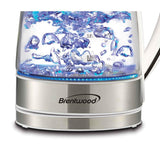 Wholesale-Brentwood KT-1900 Cordless Glass 1.7L Electric Tea Kettle-Kettle-Electro Vision Inc