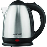 Wholesale-Brentwood KT1780 Electric Kettle 1.5 L Stainless Steel Cordless-Kettle-Electro Vision Inc