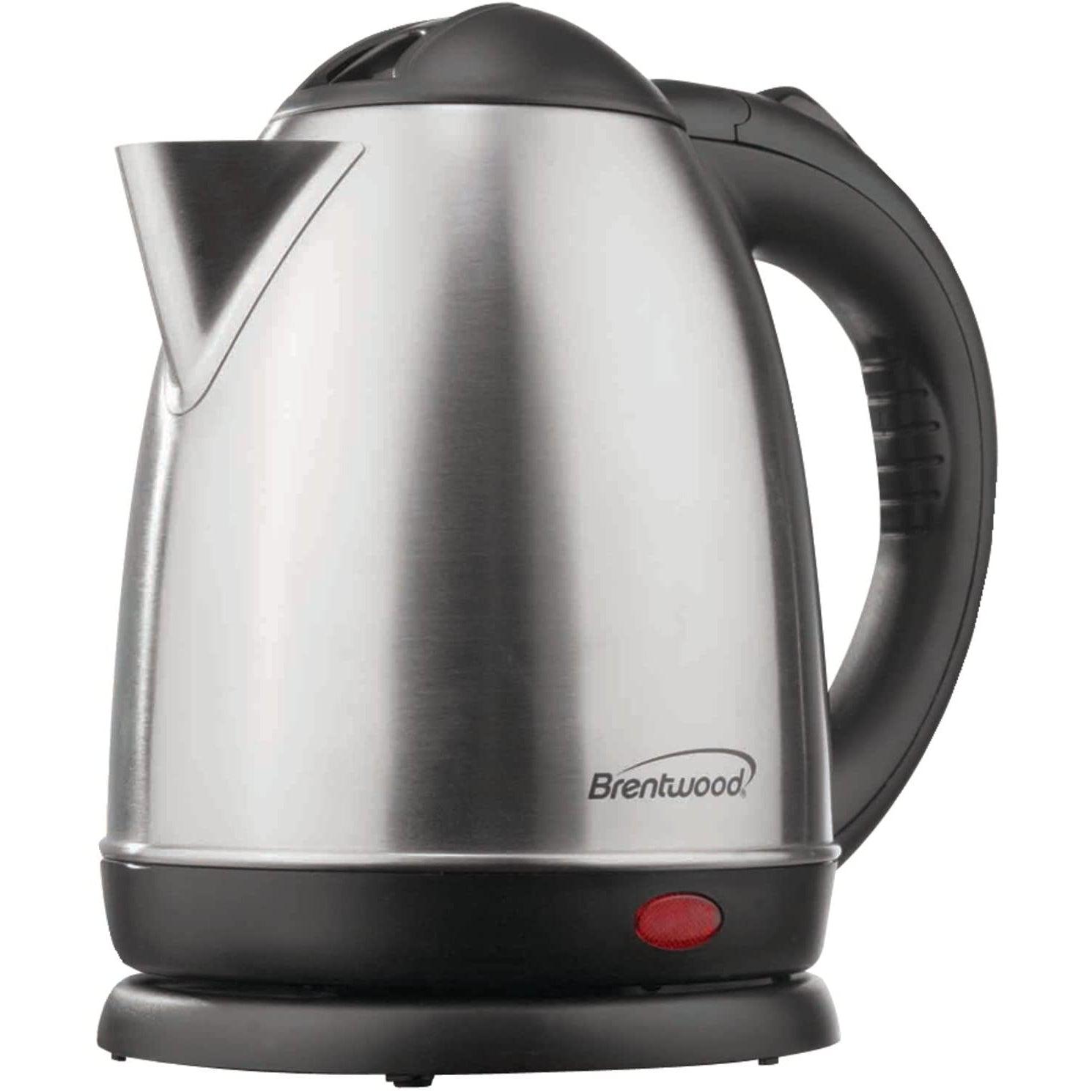 Wholesale-Brentwood KT1780 Electric Kettle 1.5 L Stainless Steel Cordless-Kettle-Electro Vision Inc