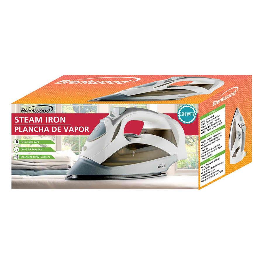 Wholesale-Brentwood MPI59 Iron w Retractable Cord-Iron-Electro Vision Inc
