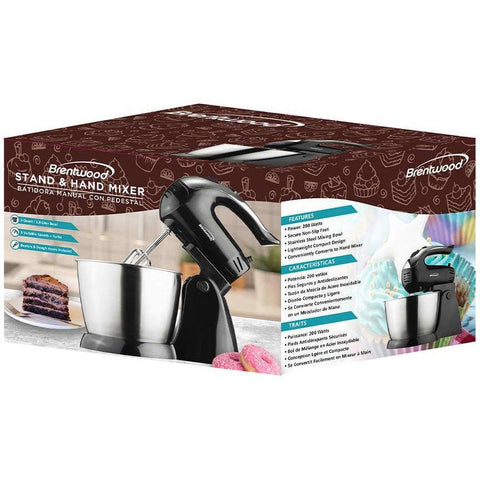 Wholesale-Brentwood SM1153 Stand Mixer Black 200W 3 Qt-Mixer-Electro Vision Inc
