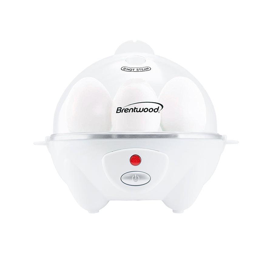 Wholesale-Brentwood TS-1045W Electric 7 Egg Cooker with Auto Shut Off, White-Egg Cooker-Electro Vision Inc