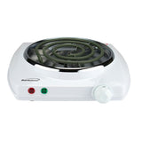 Wholesale-Brentwood TS-322 Single Electric Burner White 1000W-Kitchen Appliance-Electro Vision Inc