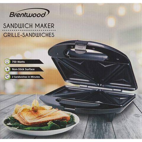 Brentwood Appliances TS-240R Sandwich Maker 