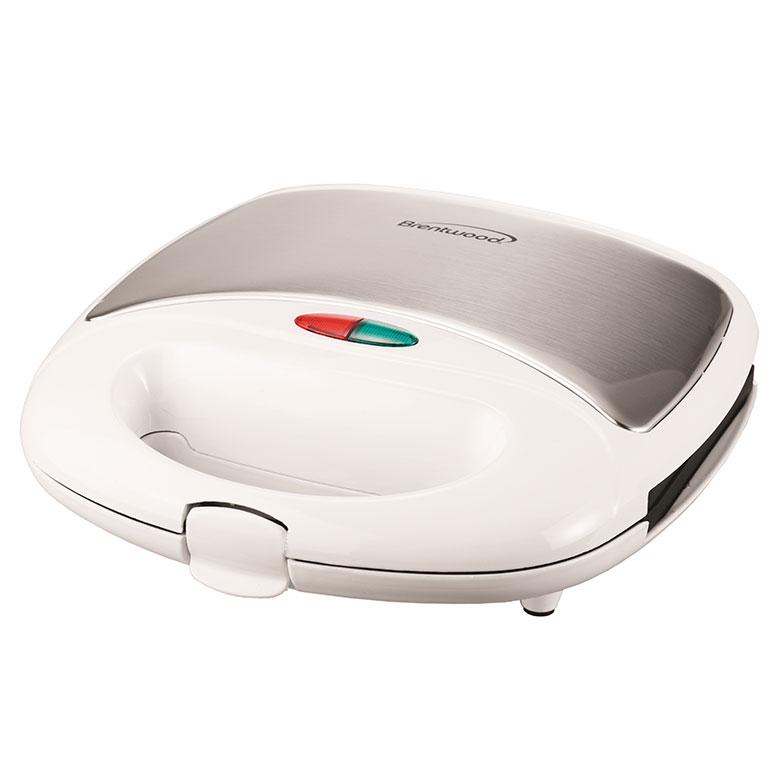 Wholesale-Brentwood TS245 Non-Stick Panini Press and Sandwich Maker - White-Sandwich Maker-Electro Vision Inc