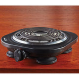 Wholesale-Brentwood TS321 Single Burner Electric 1000 W Black-Electric Burner-Electro Vision Inc