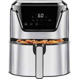 Wholesale-CHEFMAN RJ38SQ45T - TurboFry Touch 4.5 Qt Digital Air Fryer Silver - Stainless Steel-Air Fryer-Electro Vision Inc