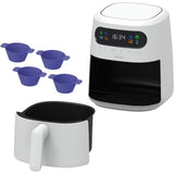 Wholesale-CRUX 17498 Digital Air Fryer Kit with TurboCrisp 3 Qt - White-Air Fryer-Electro Vision Inc