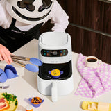 Wholesale-CRUX 17498 Digital Air Fryer Kit with TurboCrisp 3 Qt - White-Air Fryer-Electro Vision Inc