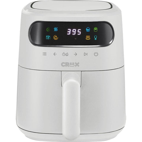 Wholesale-CRUX 17498 Digital Air Fryer Kit with TurboCrisp 3 Qt - White-Air Fryer-Electro Vision Inc