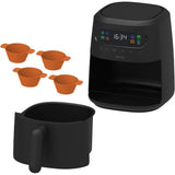 Wholesale-CRUX 17499 - 3-qt. Digital Air Fryer Kit with TurboCrisp - Black-Air Fryer-Electro Vision Inc