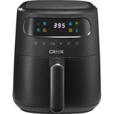 Wholesale-CRUX 17499 - 3-qt. Digital Air Fryer Kit with TurboCrisp - Black-Air Fryer-Electro Vision Inc