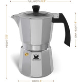 Wholesale-Cafe du Chateau Espresso Maker, Silver-Coffee Maker-Electro Vision Inc