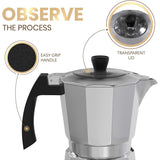 Wholesale-Cafe du Chateau Espresso Maker, Silver-Coffee Maker-Electro Vision Inc
