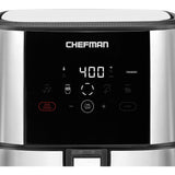Wholesale-Chefman Digital 5 Qt. Air Fryer with 4 Cooking Presets & Shake Reminder - Silver/Black-Air Fryer-Electro Vision Inc