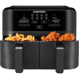 Wholesale-Chefman RJ38-SQPF-45TD TurboFry 9 Qt. Digital Touch Dual Basket Air Fryer - Matte Black-Air Fryer-Electro Vision Inc
